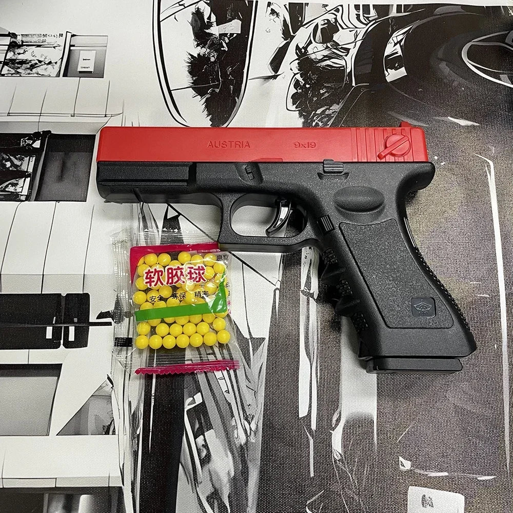 High quality soft bullet air gun manual G17 glock toy gun lower magazine laser outdoor sports CS game weapons children gift